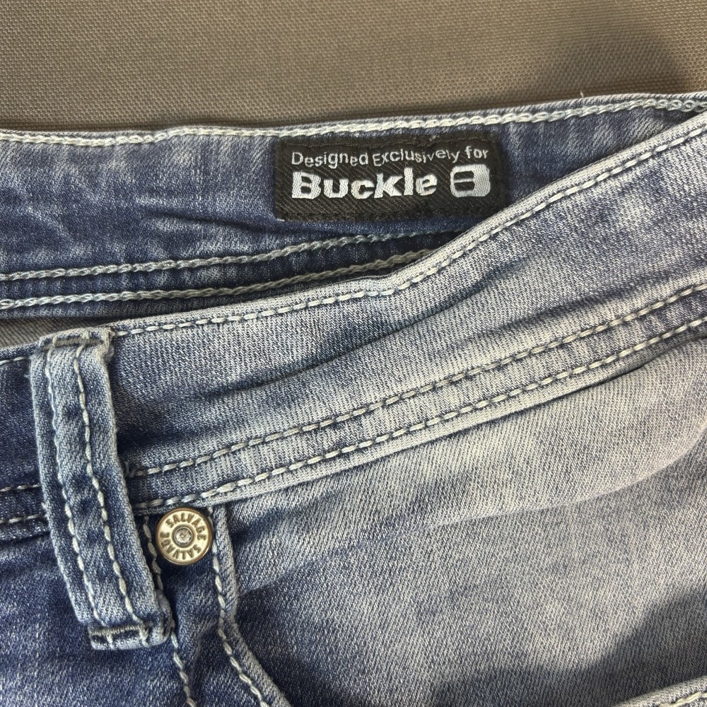 Salvage Buckle Jeans Men's 32(S)- 32x28 Blue Denim Mayhem Straight Regular Fit - Picture 4 of 9
